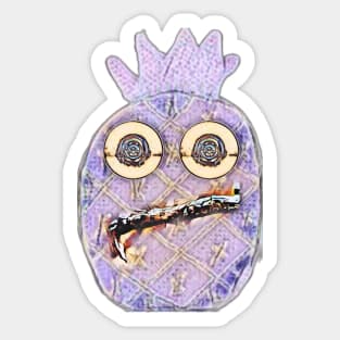 Ring-eyed pineapple light purple Sticker